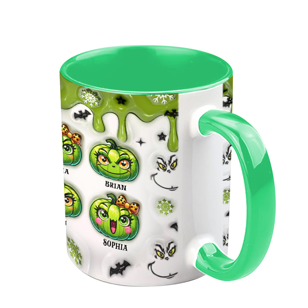 Grinchy Mama/Grandma - Personalized Grandma Accent Mug