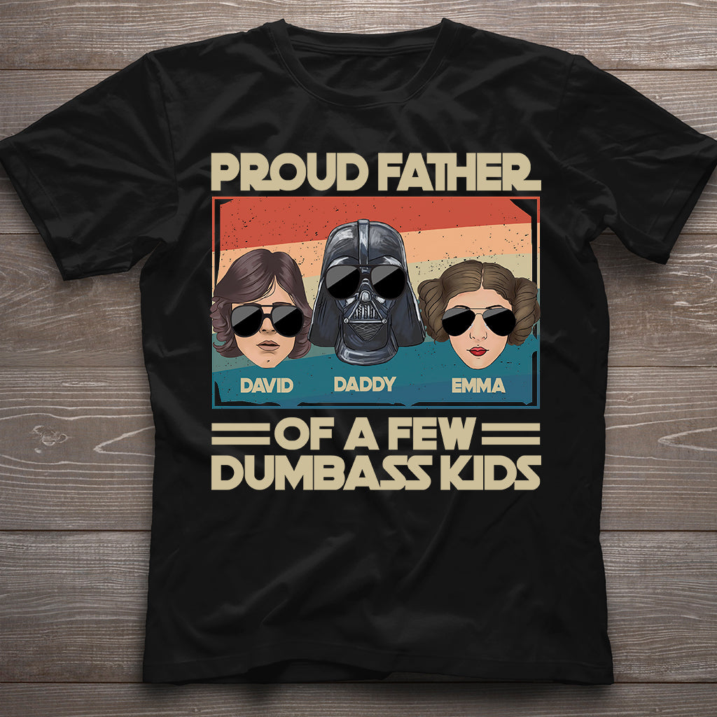Proud Father Of A Few Kids - Personalized The Force T-shirt And Hoodie