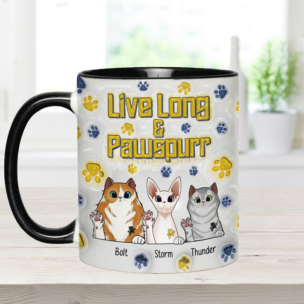 Live Long and Pawspurr - Personalized Star Fleet Accent Mug