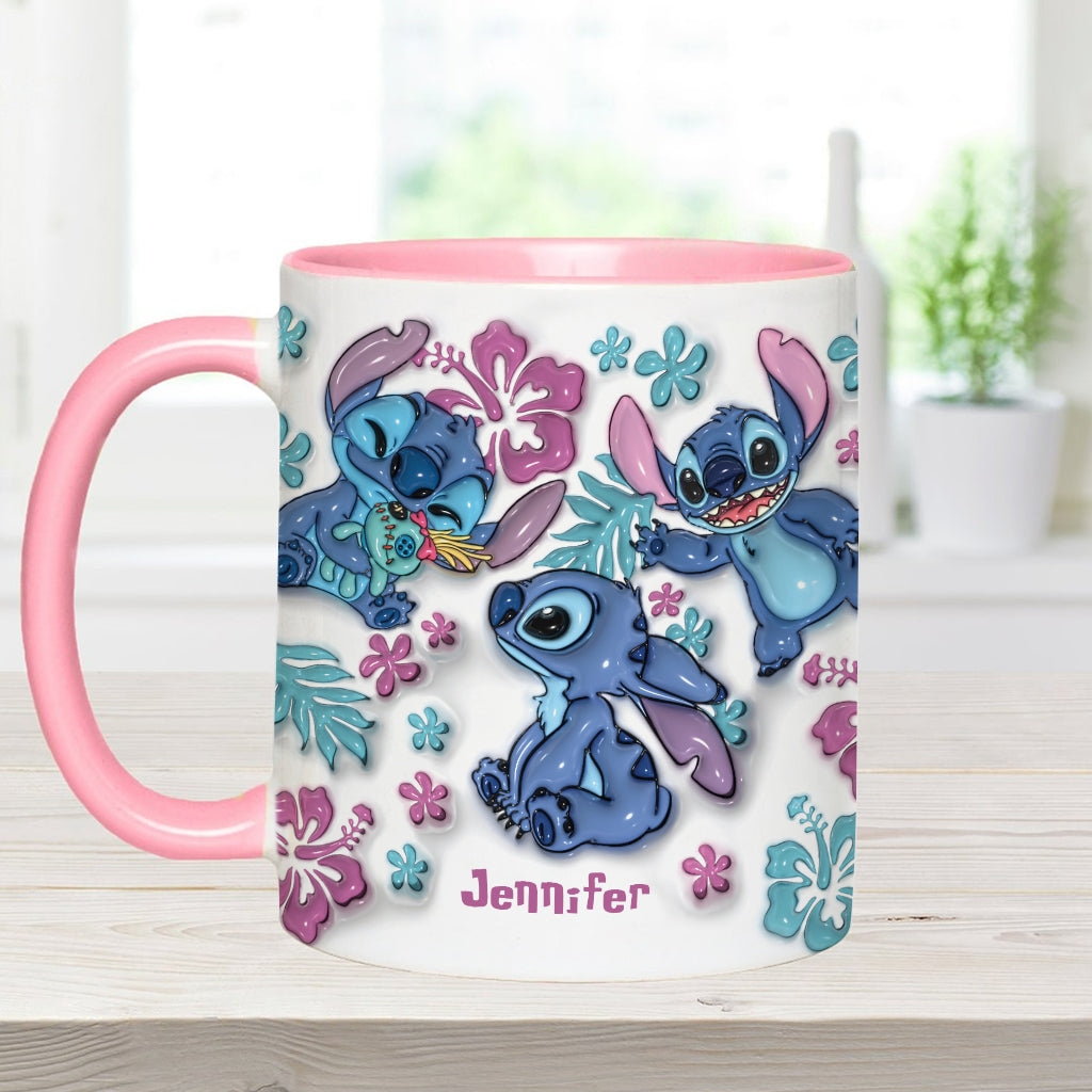 Blue Ohana - Personalized Ohana Accent Mug