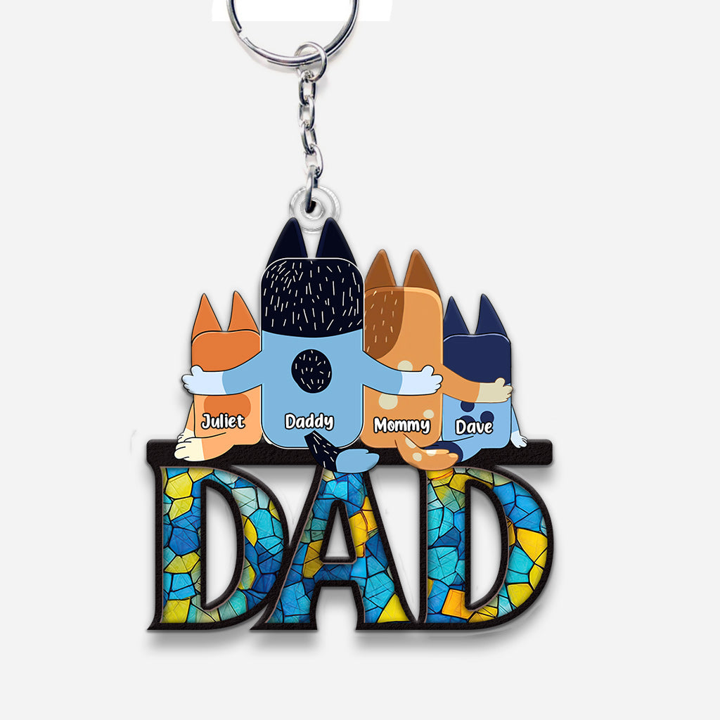 Cool Dad - Personalized Father Custom Shaped Keychain