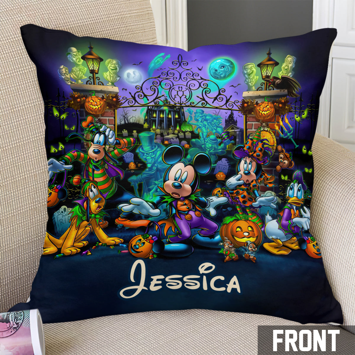 Welcome Foolish Mortals - Personalized Mouse Throw Pillow