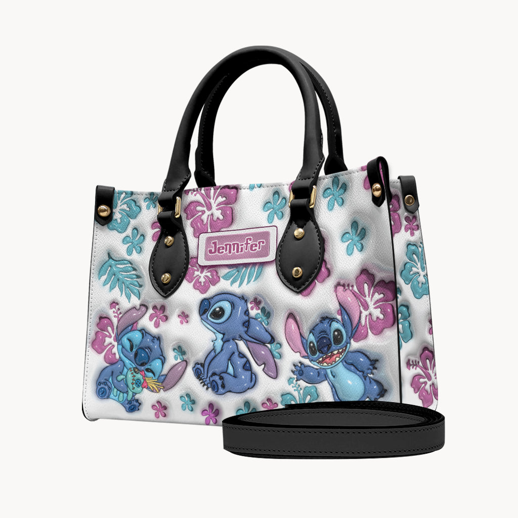 Blue Ohana - Personalized Ohana Leather Handbag
