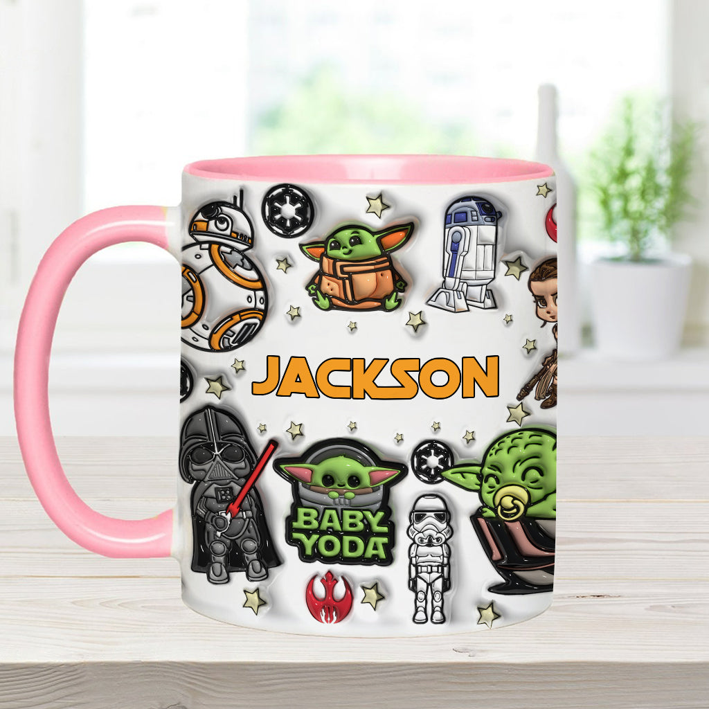 Best Coffee In The Galaxy - Personalized The Force Accent Mug