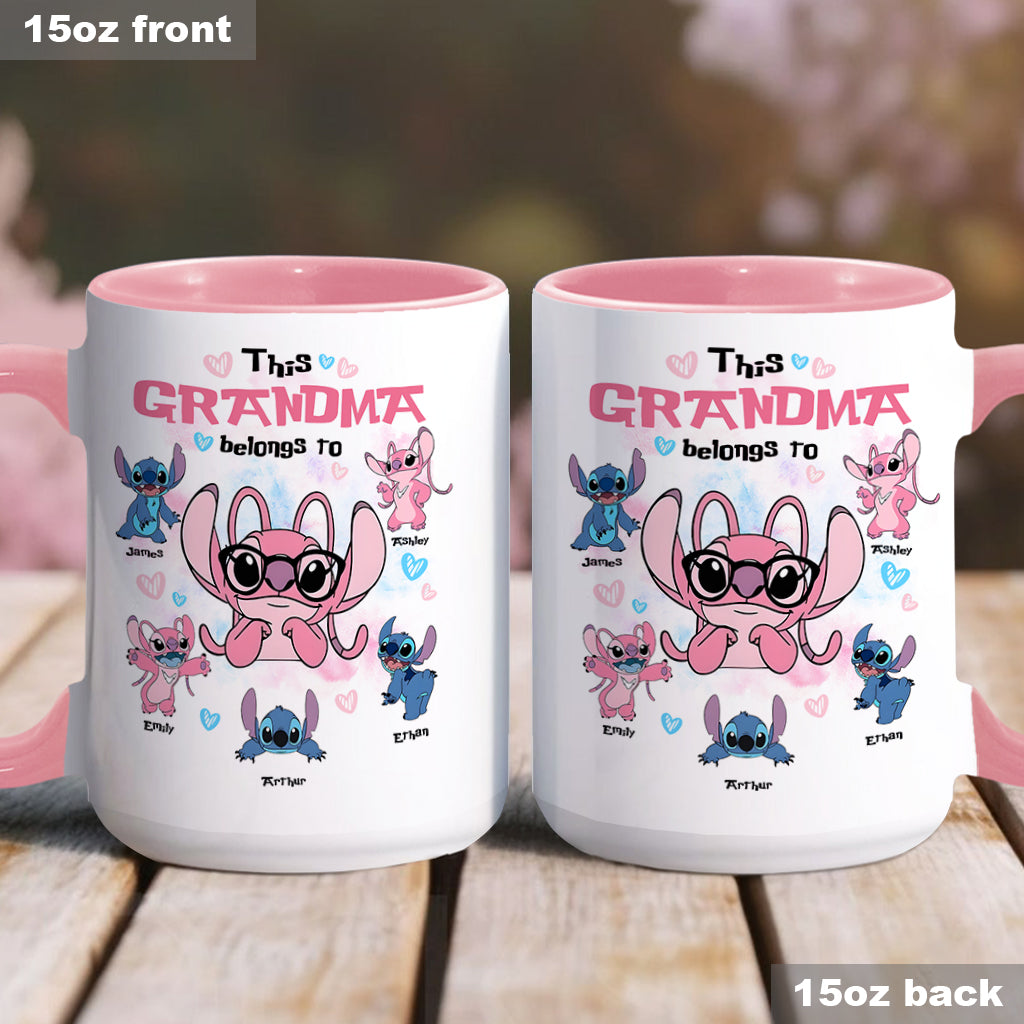 This Grandma Belongs To Custom Any Title - Personalized Mouse Accent Mug