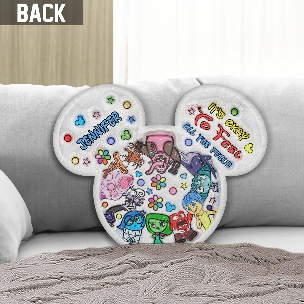 It's Ok To Feel All The Feels - Personalized Shaped Pillow