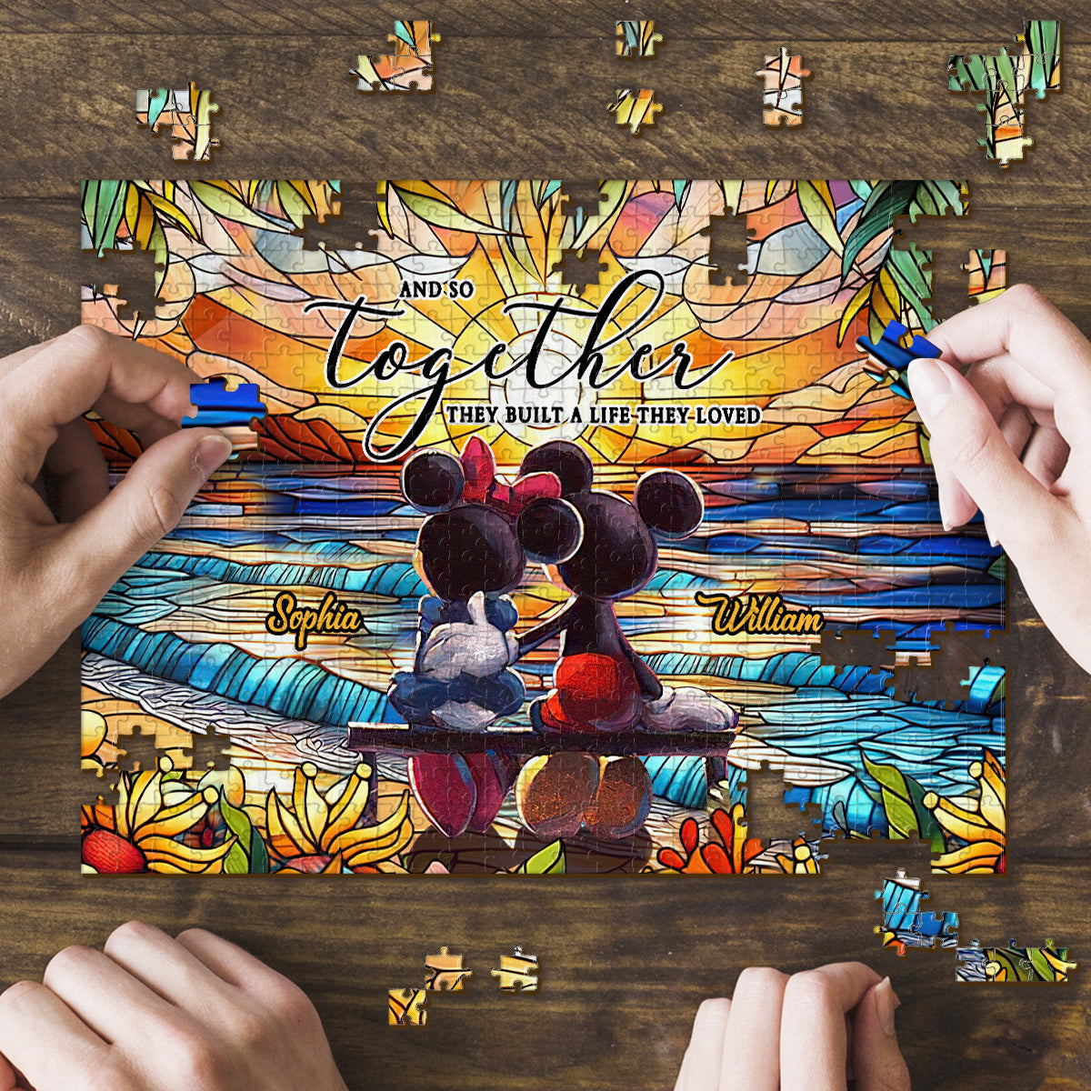 And So Together They Build A Life They Loved - Personalized Mouse Jigsaw Puzzle