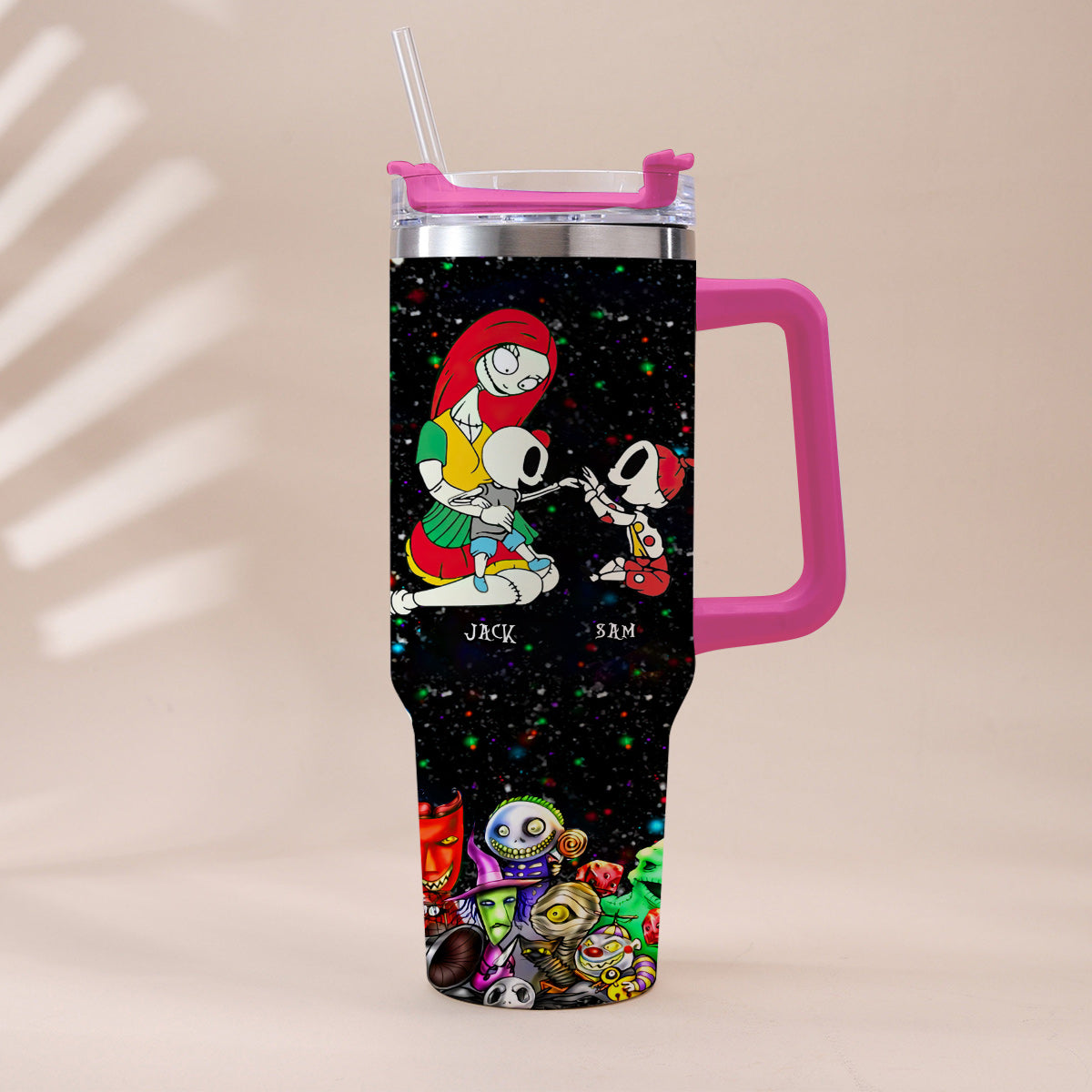 Mother Father Family Of Nightmares - Personalized Nightmare Tumbler With Handle