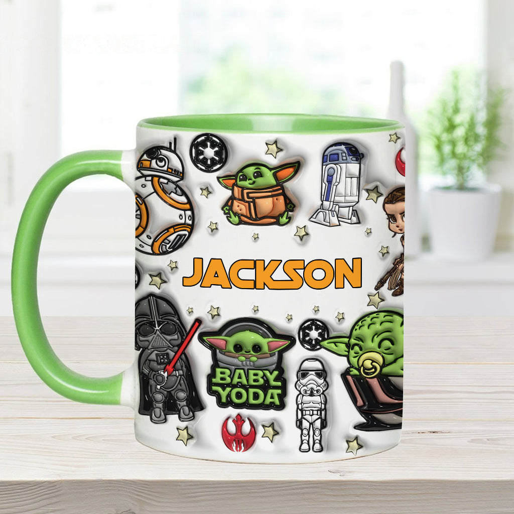 Best Coffee In The Galaxy - Personalized The Force Accent Mug