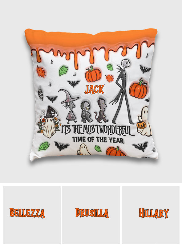 It's The Most Wonderful Time Pumpkin King - Personalized Nightmare Throw Pillow