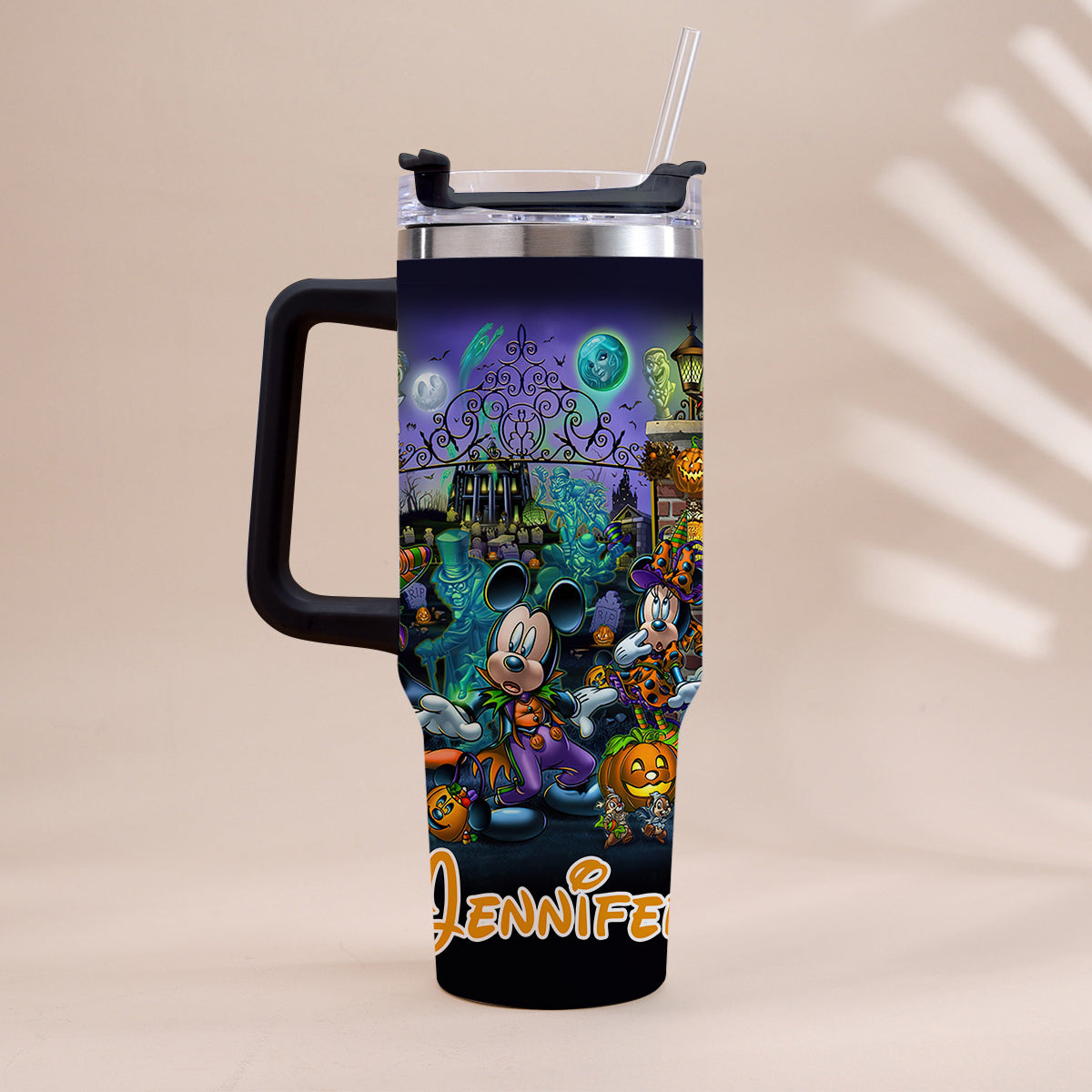 Welcome Foolish Mortals - Personalized Mouse Tumbler With Handle