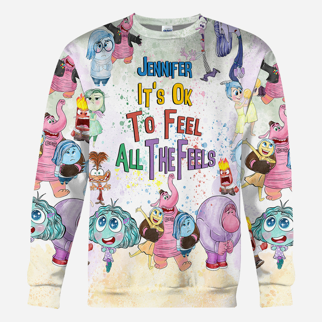 It's Ok To Feel All The Feels - Personalized All Over Shirt