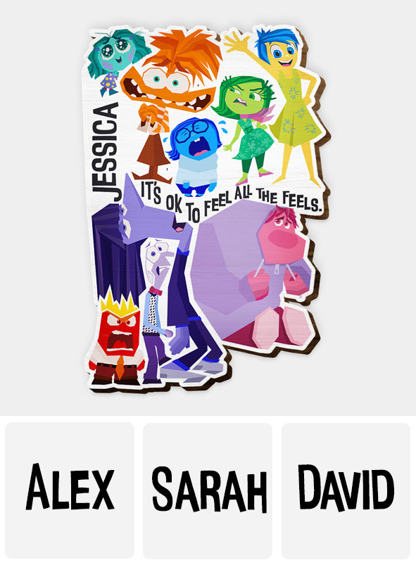 It's Ok To Feel All The Feels - Personalized Shaped Car Visor Clip