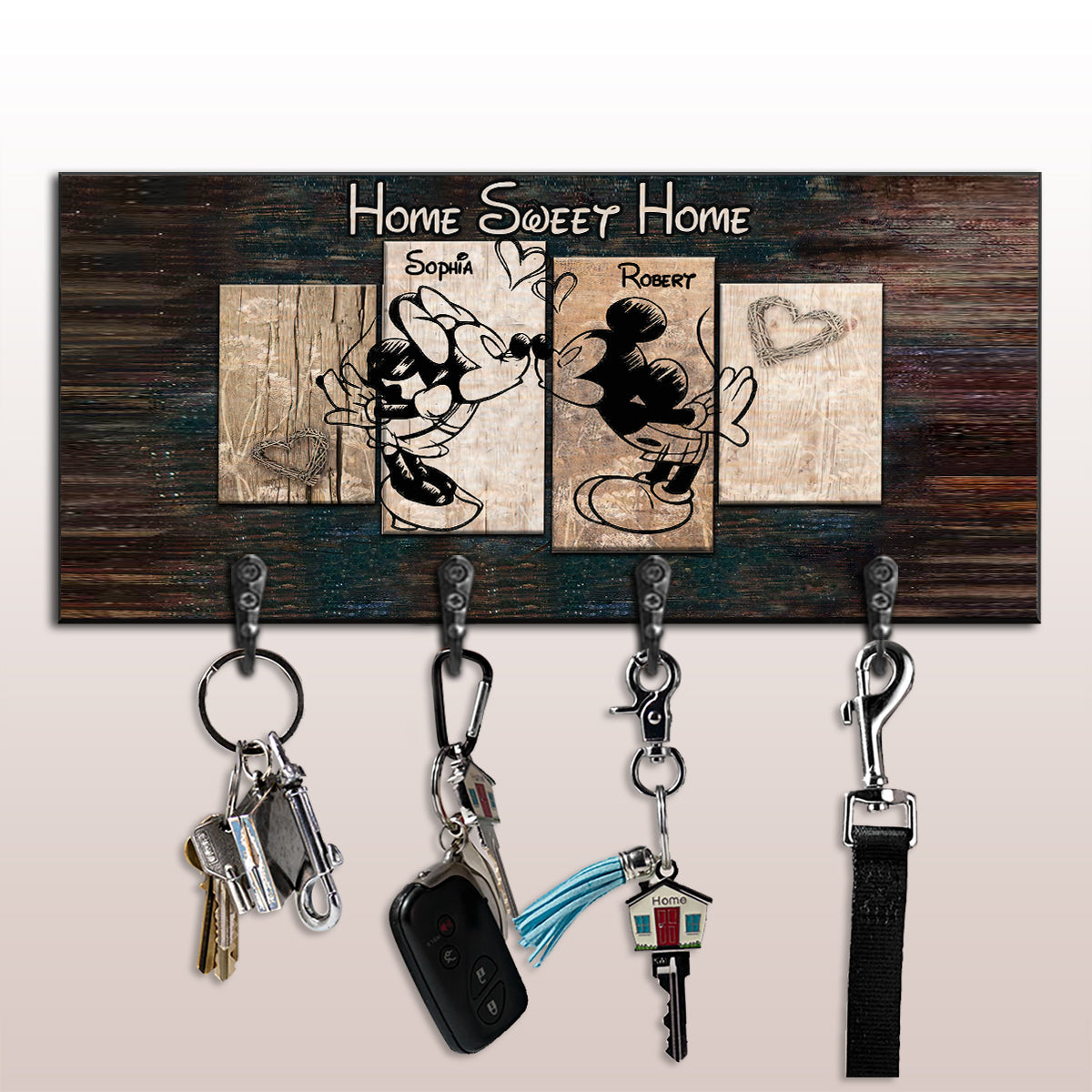 Home Sweet Home I'm Yours - Personalized Mouse Key Rack