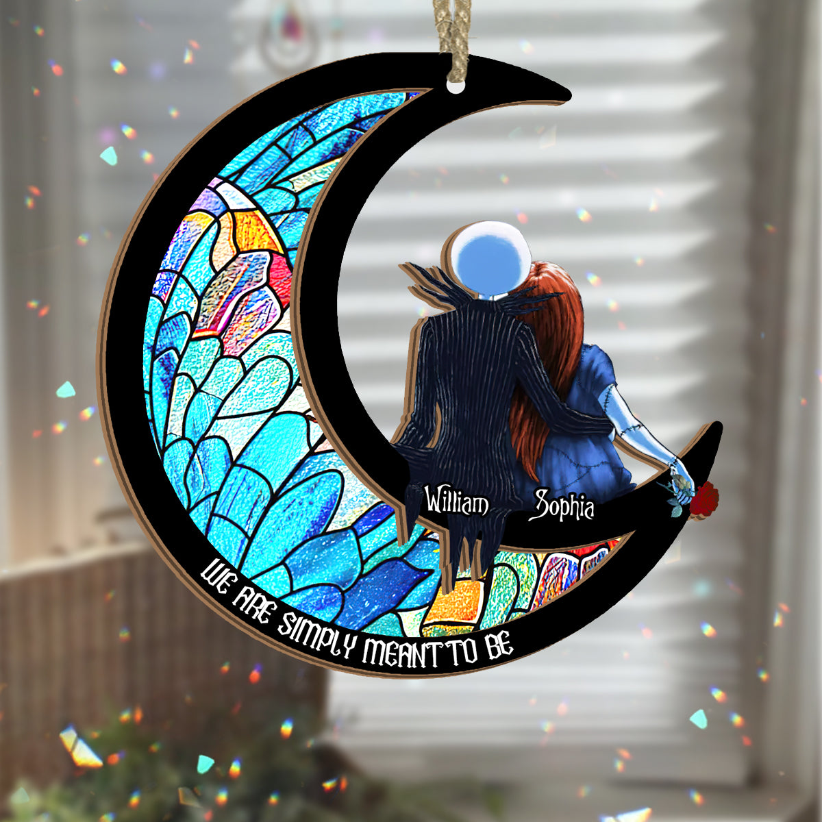 We Are Simply Meant To Be - Personalized Nightmare 2 Layered Window Hanging Suncatcher