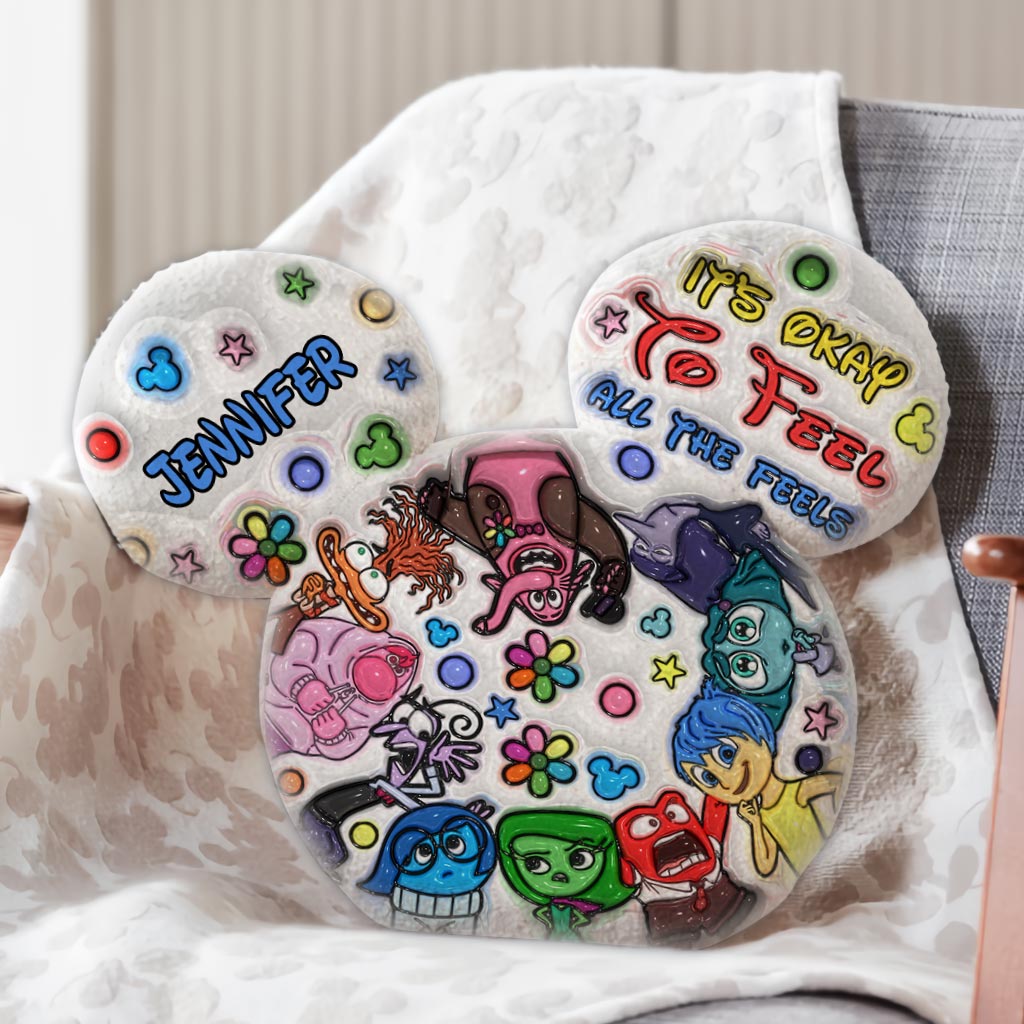 It's Ok To Feel All The Feels - Personalized Shaped Pillow