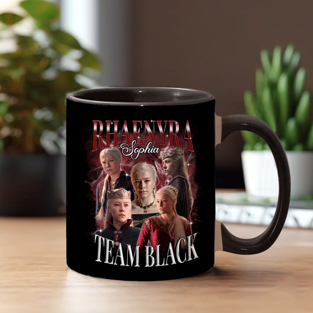 Team Black - Personalized Thrones Game Accent Mug
