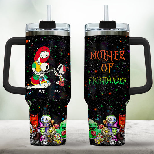 Mother Father Family Of Nightmares - Personalized Nightmare Tumbler With Handle