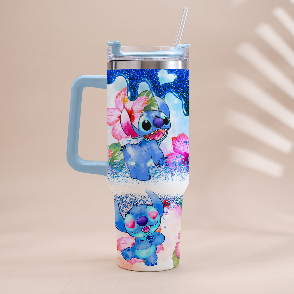 Ohana Tropical Vibe - Personalized Ohana Tumbler With Handle