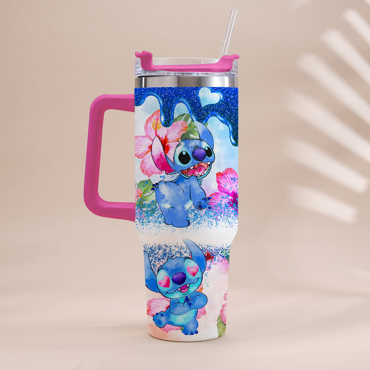 Ohana Tropical Vibe - Personalized Ohana Tumbler With Handle