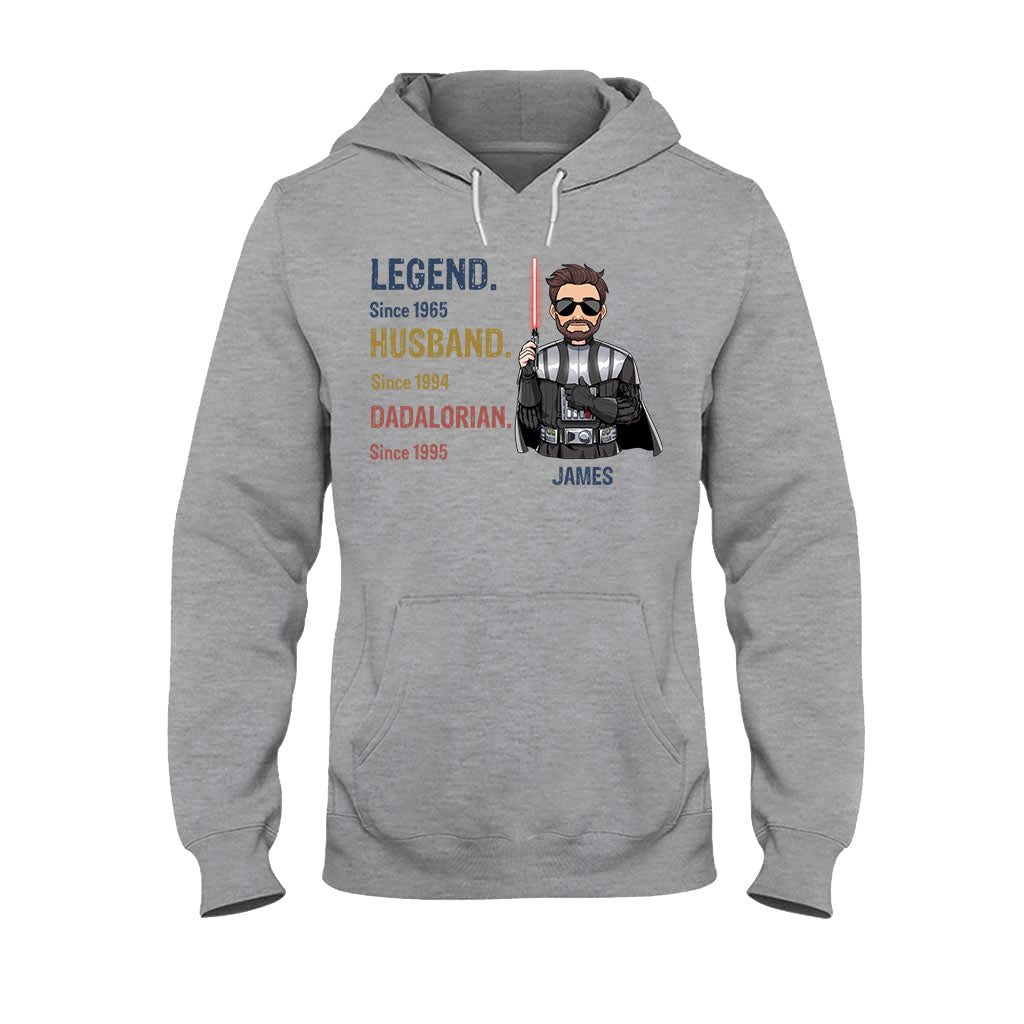 Legend Husband Dadalorian Papalorian - Personalized The Force T-shirt And Hoodie