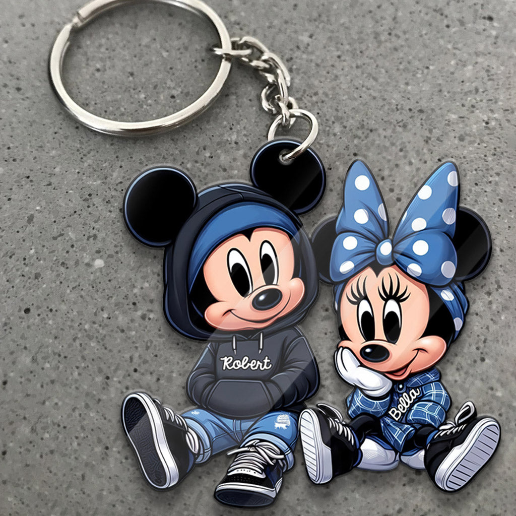 Chicano & Chicana Mouse - Personalized Mouse Keychain