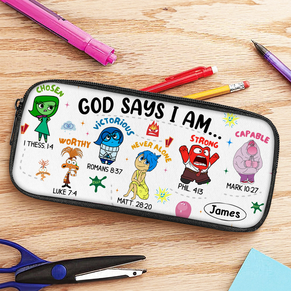 God Says I Am - Personalized Pencil Case