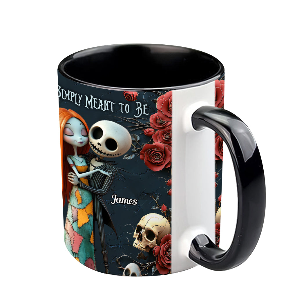 We're Simply Meant To Be - Personalized Nightmare Accent Mug