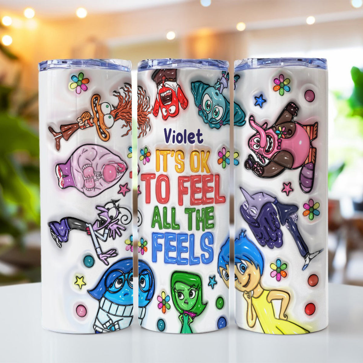 It's Ok To Feel All The Feels - Personalized Skinny Tumbler