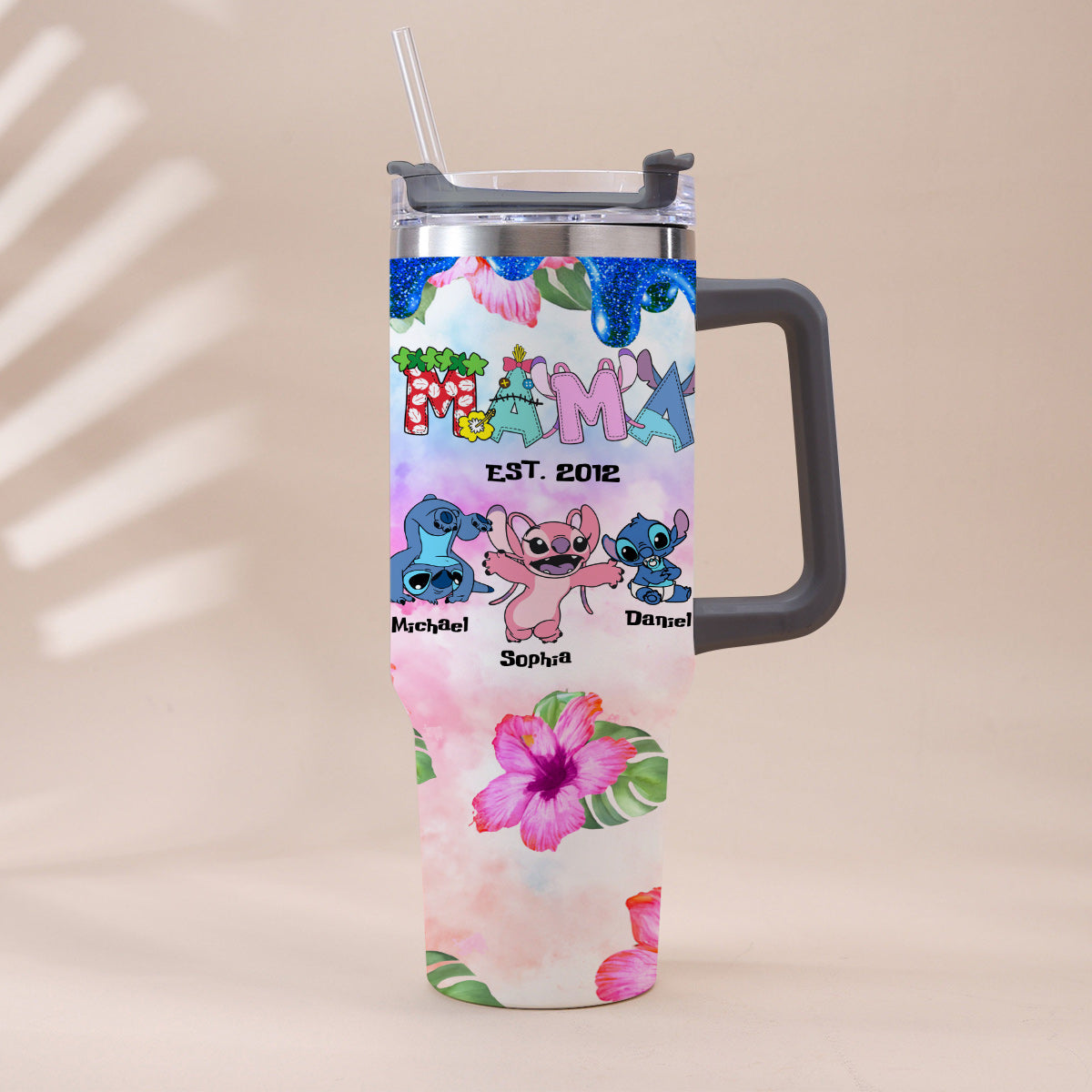 Ohana - Personalized Ohana Tumbler With Handle