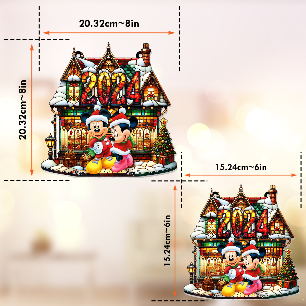 All I Want For Christmas Is You - Personalized Mouse Window Hanging Suncatcher Ornament