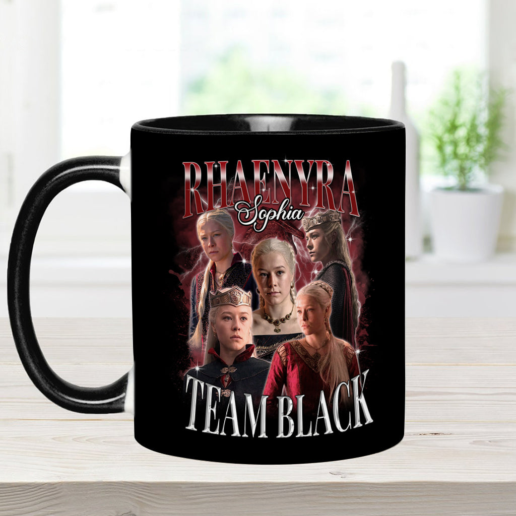 Team Black - Personalized Thrones Game Accent Mug