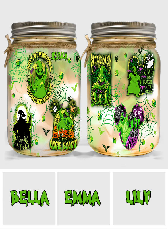 Trick Or Treat Light Oogie Boogie Bash - Personalized Mouse Mason Jar Light