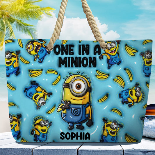 One In A Minion - Personalized Beach Bag
