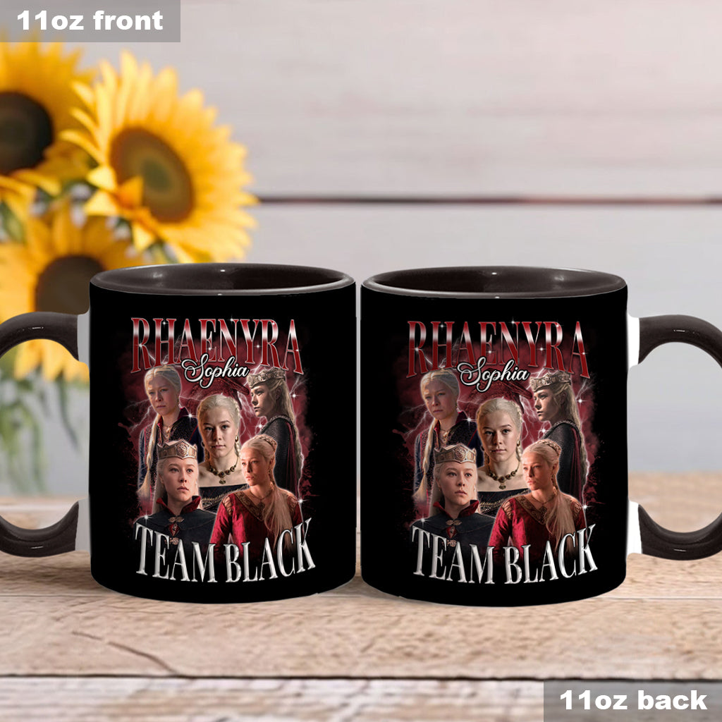 Team Black - Personalized Thrones Game Accent Mug