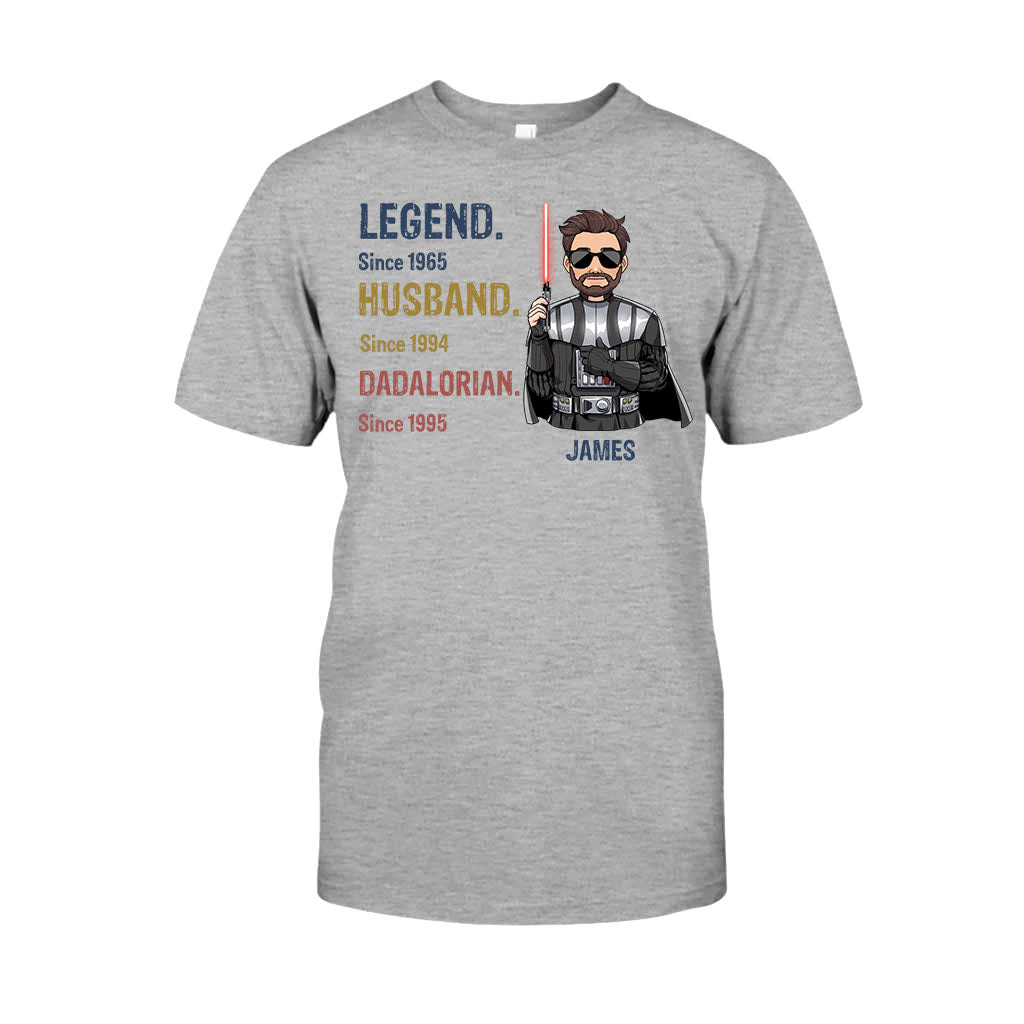 Legend Husband Dadalorian Papalorian - Personalized The Force T-shirt And Hoodie