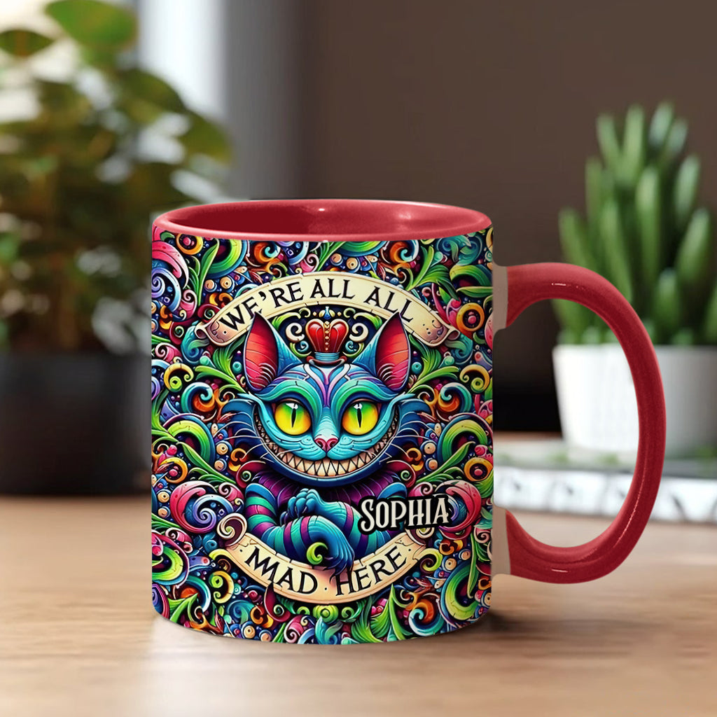 We're All Mad Here - Personalized Mouse Accent Mug