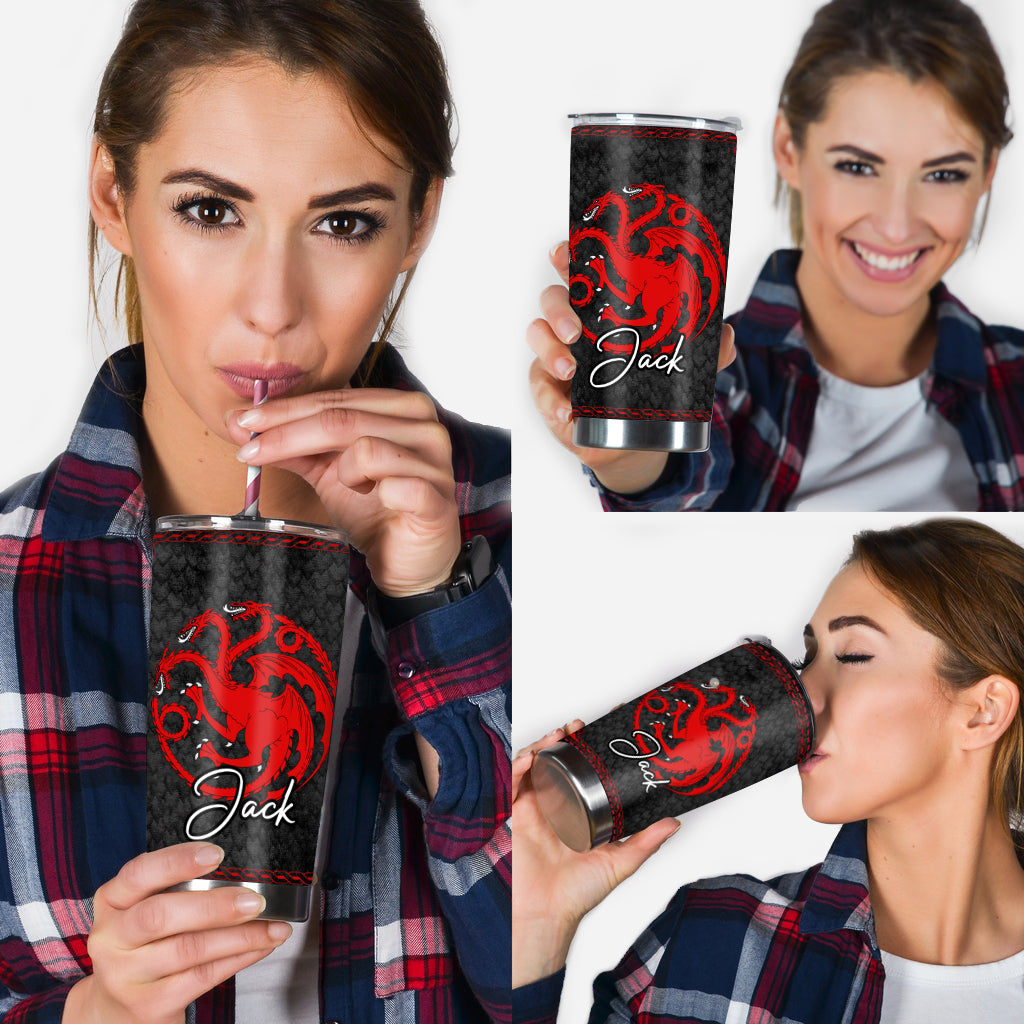 Team Black - Personalized Thrones Game Tumbler