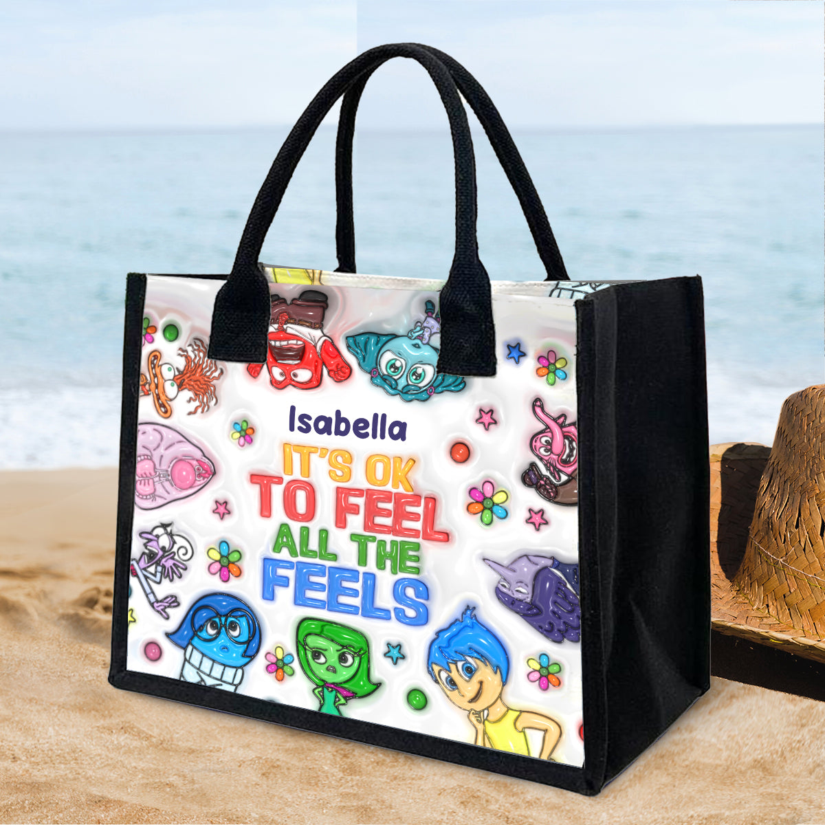 It's Ok To Feel All The Feels - Personalized Canvas Tote Bag