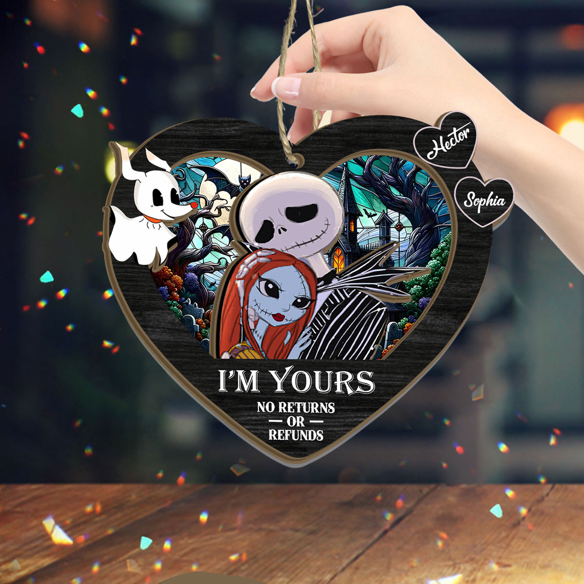 I'm Yours - Personalized Nightmare 2 Layered Window Hanging Suncatcher