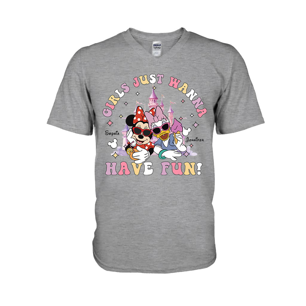Girls Just Wanna Have Fun - Personalized Mouse T-shirt And Hoodie