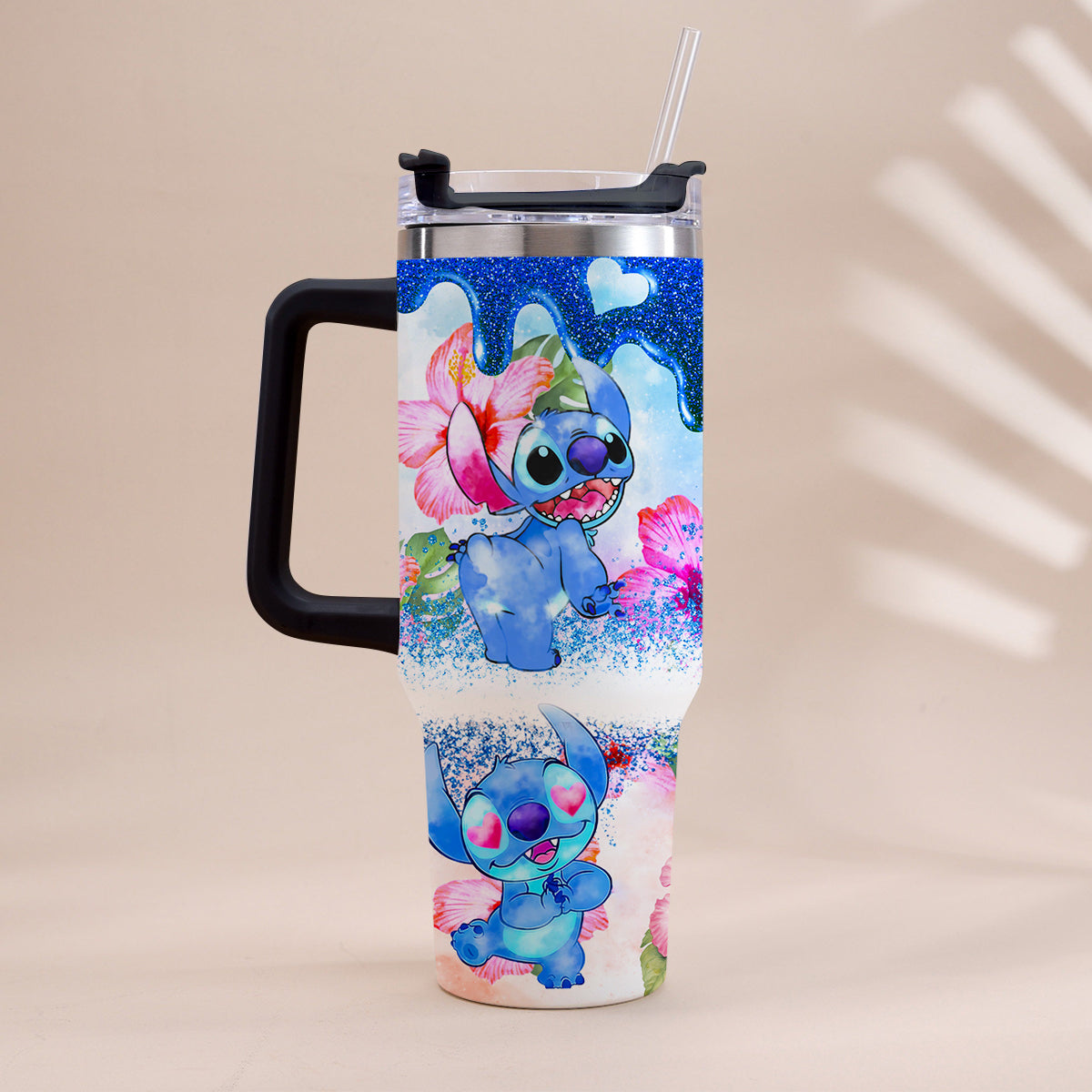 Ohana Tropical Vibe - Personalized Ohana Tumbler With Handle