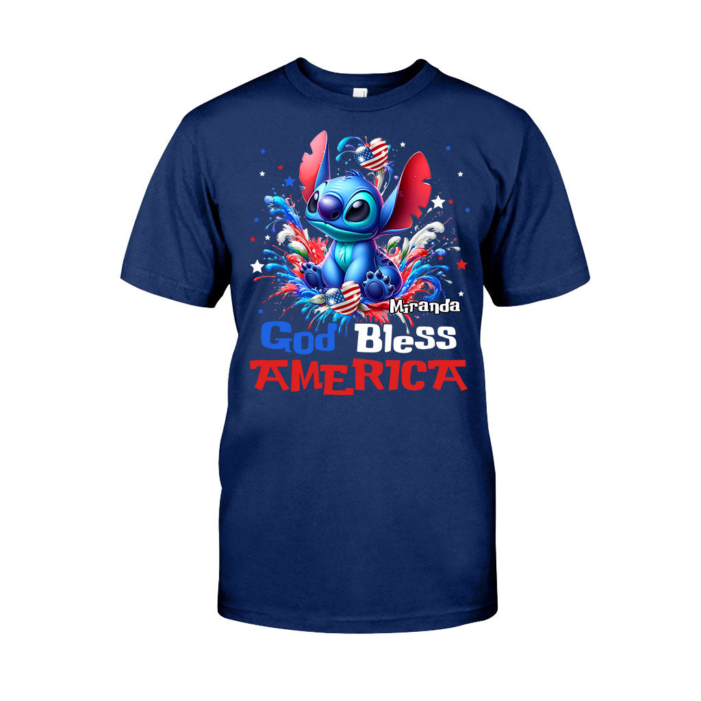 God Bless America - Personalized Ohana T-shirt And Hoodie
