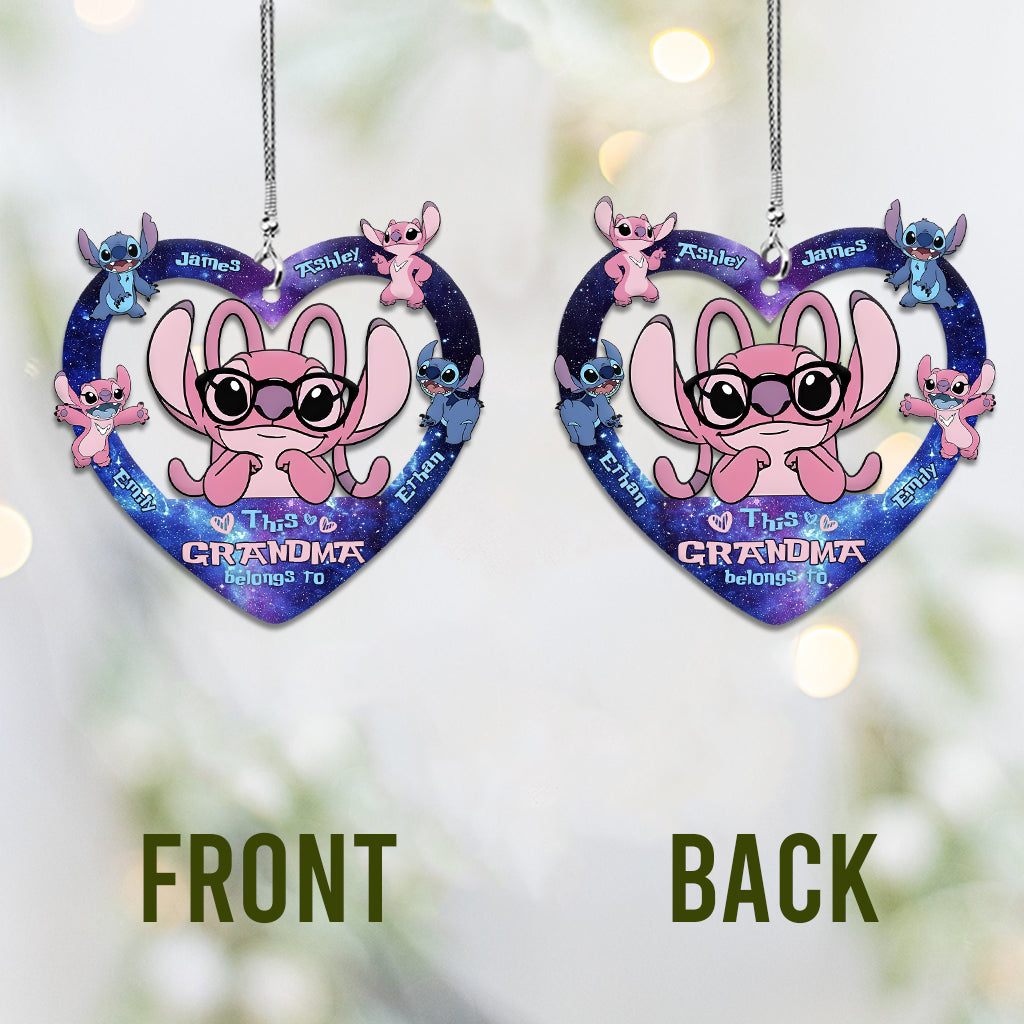 This Grandma Belongs To Custom Any Title - Personalized Ohana One-sided Car Ornament