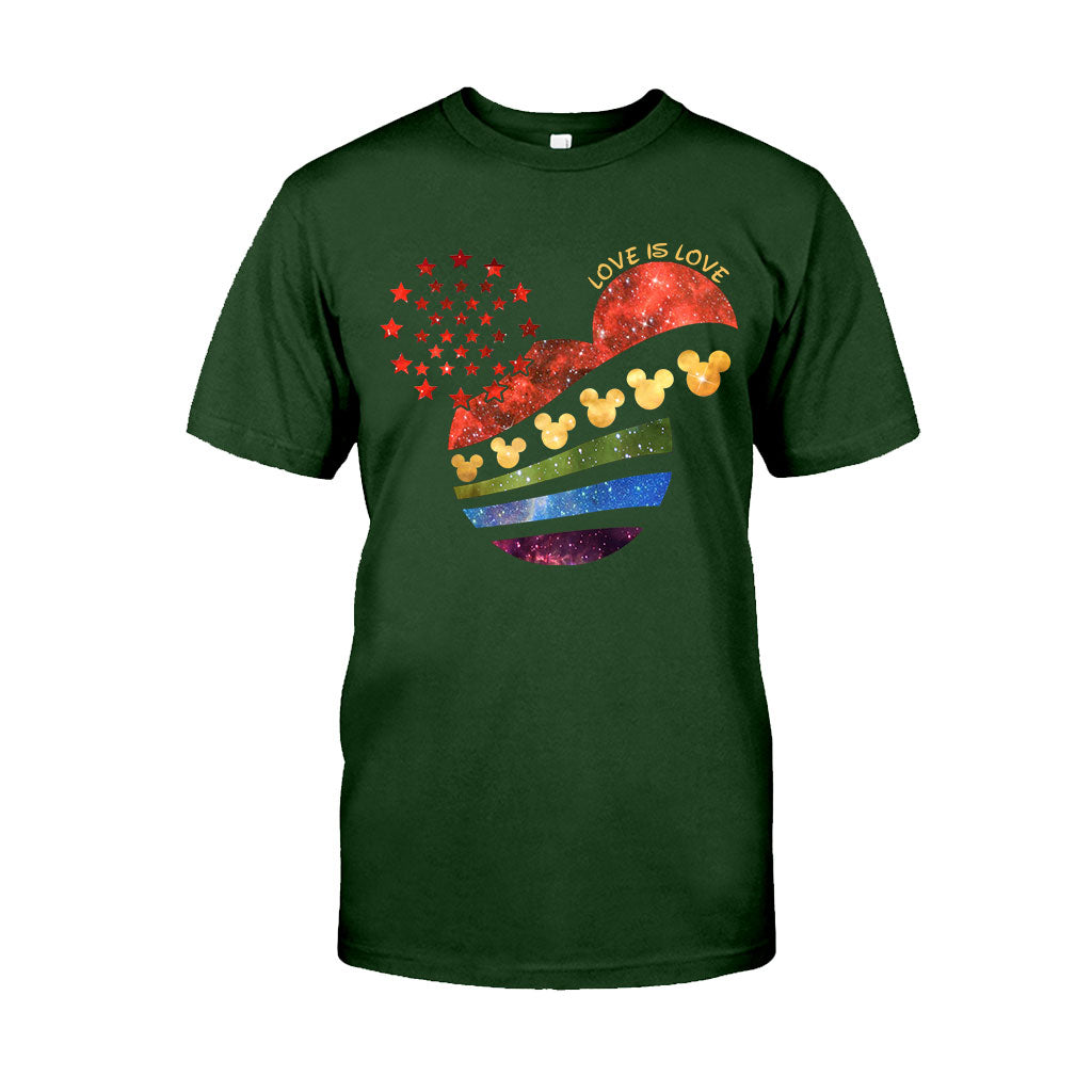 Mouse Head Galaxy Rainbow - LGBT Support T-shirt And Hoodie