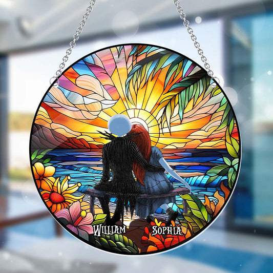 Romantic Sunset - Personalized Nightmare Window Hanging Suncatcher Ornament