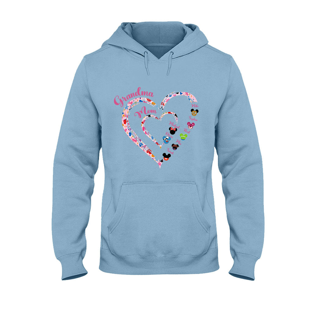 Happiest Grandma - Personalized Mouse T-shirt And Hoodie