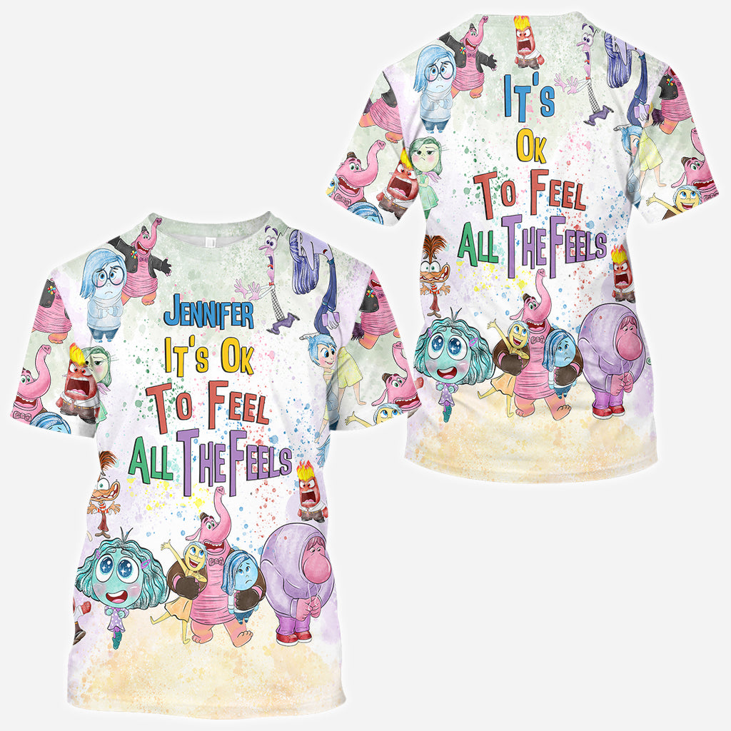 It's Ok To Feel All The Feels - Personalized All Over Shirt