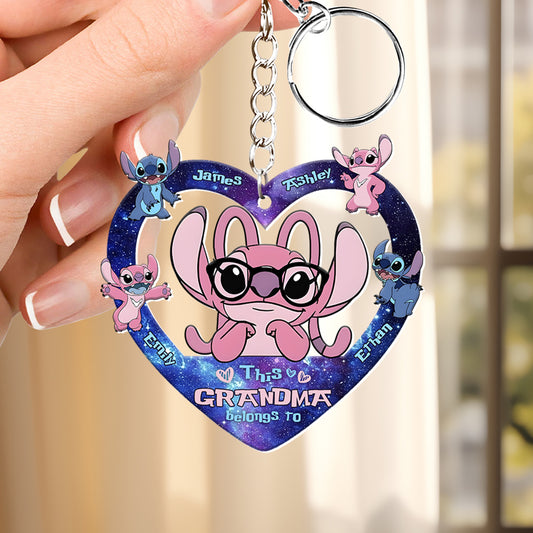 This Grandma Belongs To Custom Any Title - Personalized Ohana Keychain