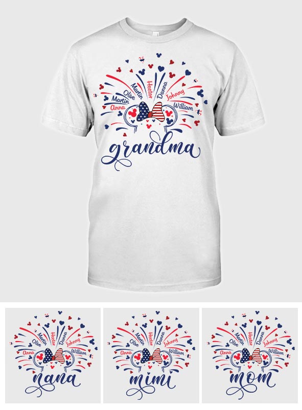 Firework America Mouse Flag - Personalized Mouse T-shirt And Hoodie